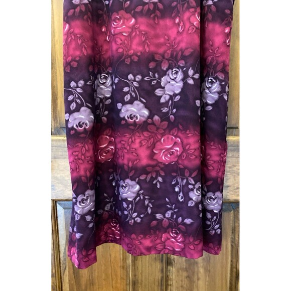 S. G. Sport Skirt Size Large Petite Elastic Waistband Back Pink Purple MIDI - Picture 3 of 12